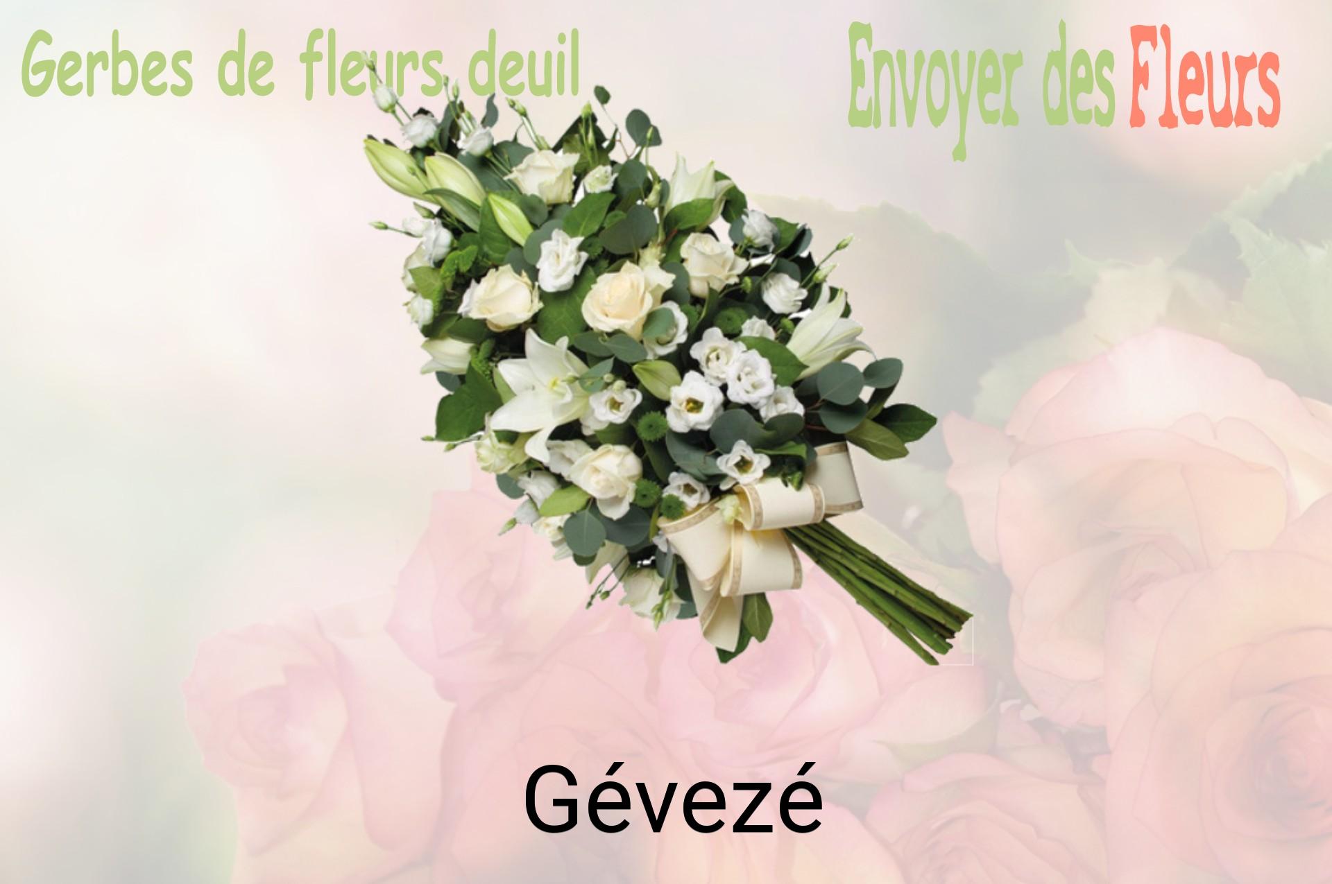 Gerbe de fleurs de deuil livrée à Gévezé